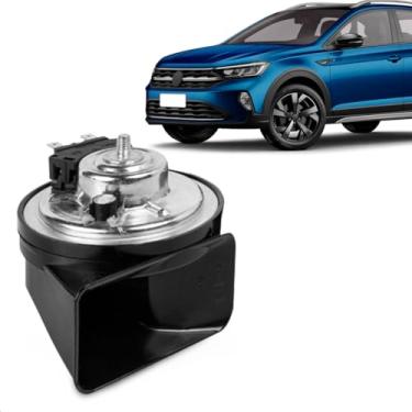Imagem de Buzina Automotiva Nivus 2021 A 2025 Am80Sx L Conector Positivelist Grave 12V Caracol 2 Terminais