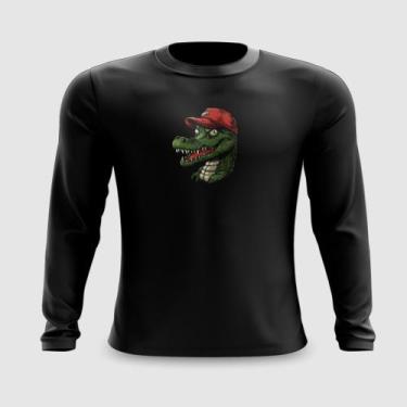Imagem de Camiseta Manga Longa Crocodilo de Boné de Baseball - Fabriqueta, P
