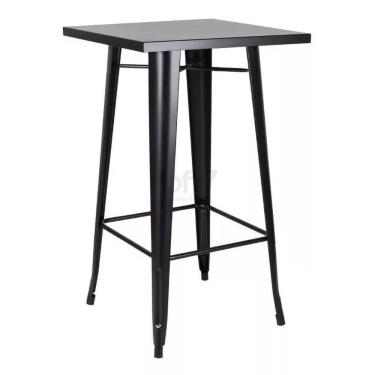 Imagem de Mesa Bistro Tolix Alta Preta 60 X 60 Cm - Bar/café