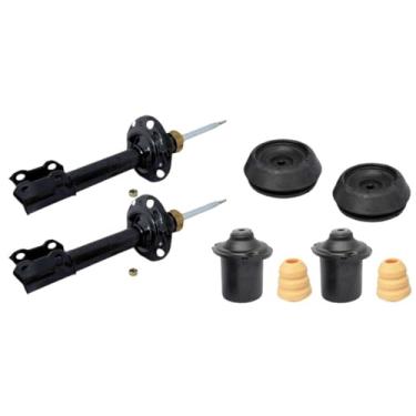 Imagem de PAR DE AMORTECEDOR DIANTERO COM KIT BATENTE COIFA E COXIM COM ROLAMENTO AGILE 2009 2010 2011 A 2016