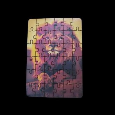 Imagem de Quebra-Cabeça Jogo Infantil Leão 36 Peças MDF 18x26 - Brothers Mineiro