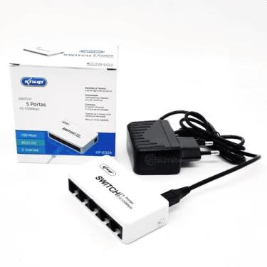 Imagem de Hub 5 Portas Rj-45 Rede Alta Velocidade 10/100mbps Expandir Rede KPE05