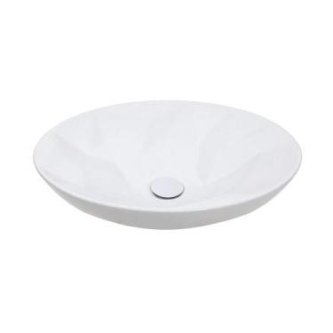 Imagem de Cuba de Apoio para Banheiro Oval Louça Cerâmica Titanita Pingoo.casa -