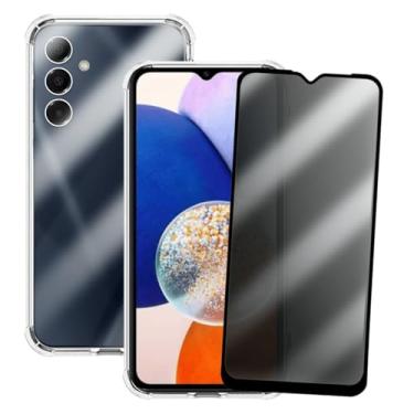 Imagem de Kit Capinha Anti Shock e Película Privacidade 3D Anti-Spy Compatível Samsung Galaxy A14