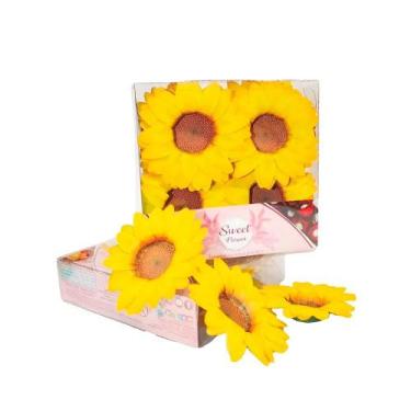 Imagem de Forminha Docinho Flor Amarela Girassol de Luxo pra Brigadeiro Bombons 