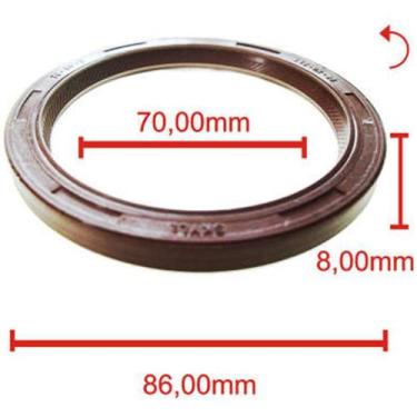 Imagem de Retentor traseiro do virabrequim Peugeot 206 2001 a 2005 - BASTOS