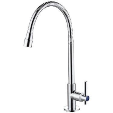 Imagem de Torneira Cozinha Gourmet Flexível Pia Bancada 1 Jato Metal
