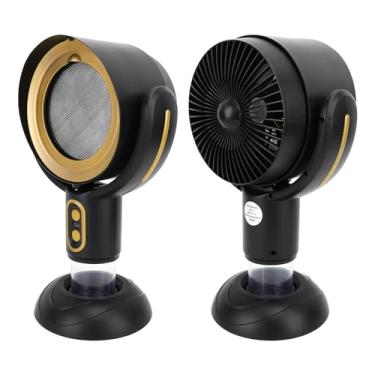 Imagem de Luqeeg Exaustor Portátil, 2 Velocidades, Íon Negativo, Alimentado por USB, Ventilador de Mesa, Exaustor de Cozinha, Pequeno, Ouro