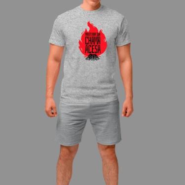 Imagem de Camisetas Básica Casual Confortável Gola Redonda - Rodliwes, Cinza, G