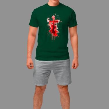 Imagem de Camisetas Religiosa Casual Moda Religiosa Gola Redonda - Rodliwes, Ver