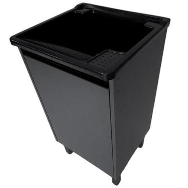 Imagem de Tanque Plástico 26L Com Gabinete MDF Chumbo Puxador Perfil Para Tornei