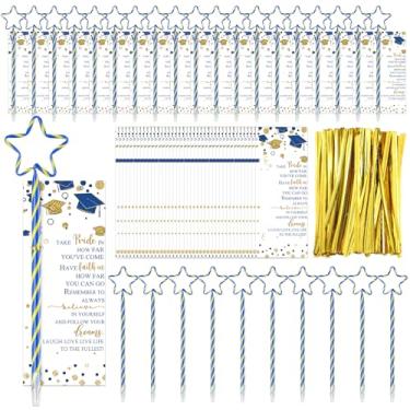 Imagem de Spakon 24 Sets Graduation Favors Class of 2025 Star Pens Graduation Goodies End of Year Graduation Bulk Gifts for Students Senior Graduation Gifts with Cards Gold Twist Ties