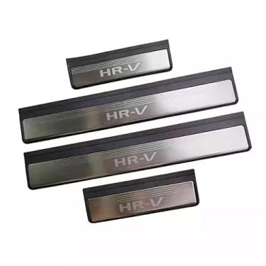Imagem de 4 Peças Guarnição de Soleira de Porta de Carro para Honda HR-V/HRV Hybrid 2023 2024 2025, Protetor de soleira de porta de carro soleira de porta protetor de entrada guarnição