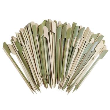 Imagem de 200 palitos de coquetel espetos de bambu para aperitivos palhetas de coquetel de bambu 4,7 polegadas, palitos de comida palitos de festa para aperitivos, coquetéis, bebidas, frutas, churrasco, lanches