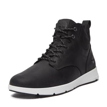 Imagem de Timberland Parker Street Bota masculina com cadarço médio, Grão integral preto, 40
