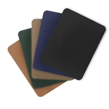 Imagem de Skweawert 20 peças de remendos de ferro, remendos de reparo de tecido, tamanho 12,5 x 9,5 cm (12,5 x 9,5 cm), 5 cores dacron, roupas de decoração, jeans, calças, buraco remendo, preto, azul marinho,