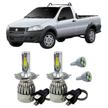 Imagem de Kit Super Led H4 6000K Farol Auto Baixo Strada Foco Simples - Autovex