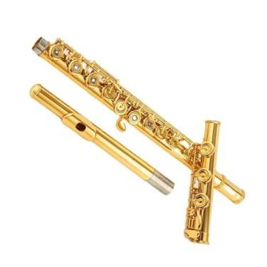 Imagem de Flauta Outfit Flauta Profissional Cobre Branco Material C Chave 17 Abertura Banhado a Ouro Tratamento de Superfície
