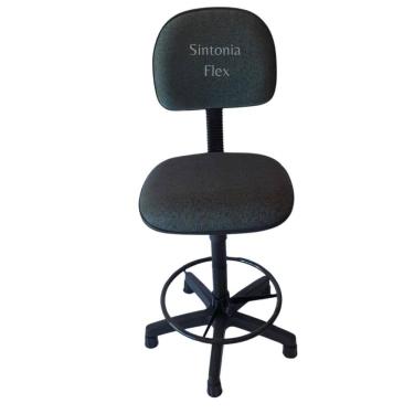 Imagem de Cadeira Caixa Alta Aro Base Sapata Fixa Pra Recpçao Balcao