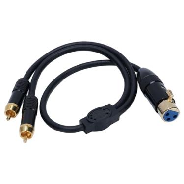 Imagem de XLR a Duplo Cabo de Remendo de Divisor, XLR 3 Pinos a 2 X Phono R Ca Cable de Conector de áudio Estéreo de Plugue Masculino para Misturador, Microfone, Gravador, Amplificador, etc.