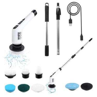 Imagem de Escova De Limpeza Elétrica Multiuso Rotatória Magica Limpa Canto Friso