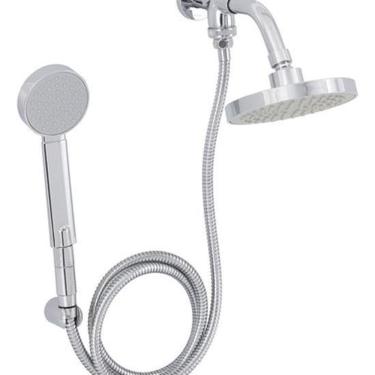 Imagem de Ducha Parede Quadrada Cromada Eden Com Chuveirinho - Docol