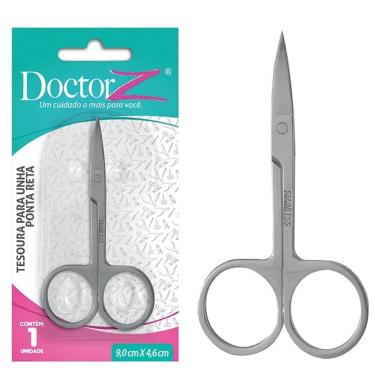 Imagem de Tesoura Para Unhas Ponta Reta Aço Inox 9 cm Doctor Z