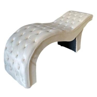 Imagem de Maca Estética Estofada M2 80cm - In9 Decor, Veludo Pérola - In9 Decor