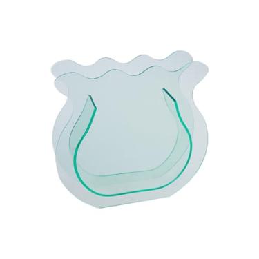 Imagem de LC LICTOP Vaso de acrílico transparente para decoração de casa, centros de mesa criativos e coloridos para sala de estar, enfeite de flores, aquário 19 x 19 cm, verde