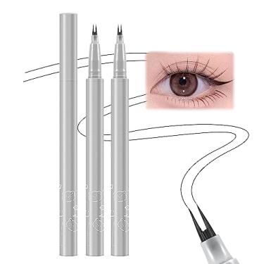 Imagem de Jutqut Lápis de cílios inferiores de ponta dupla, caneta líquida natural para cílios inferiores, delineador líquido à prova d'água de 0,01 mm, caneta de cílios inferiores de ponta dupla, à prova de