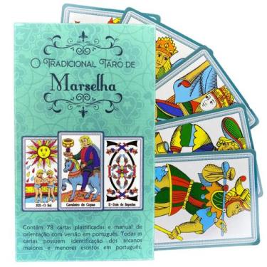 Imagem de Baralho Tarot de Marselha Plastificado 78 Cartas + Presente - Bialluz