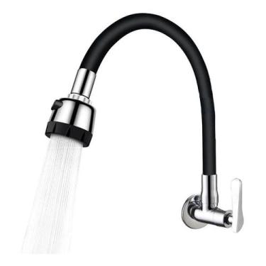 Imagem de Torneira De Cozinha Flexível Parede Gourmet Preta - oem