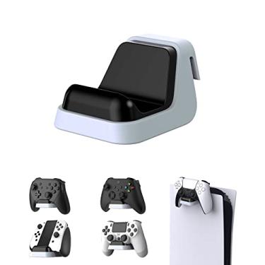 Imagem de playvital Suporte de parede universal para controle de jogo para ps5 e fone de ouvido, suporte de parede para controle da série Xbox, suporte de parede para Nintendo Switch Pro, modo de suporte de
