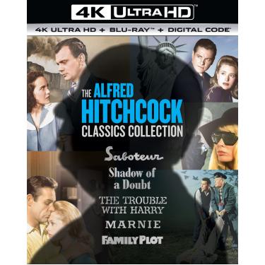 Imagem de ALFRED HITCHCOCK COLLE (SABOTEUR/SHADOW OF DOUBT/TROUBLE W/ HARRY/MARNIE/FAMILY PLOT) (4KUHD/BLURAY)