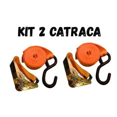 Imagem de Catraca aço 4000kg  Cinta Amarração 25mm Carga moto Jet Ski Barco sint