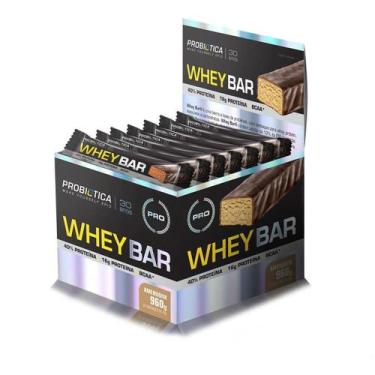 Imagem de Whey Bar Probiótica 24 Unidades - Amendoim - Probiotica