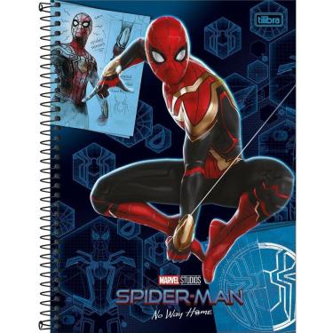 Imagem de Caderno Espiral Spiderman Blue Capa Dura 1 Matéria 80 Folhas