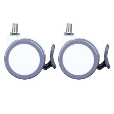 Imagem de Capacidade de Carga de 30 Kg de 2,5 Polegadas de 30 Kg Com Freio, Roda Giratória Giratória de Aço PV, Adequado para Estojos de Instrumentos, Caixas de Ferramentas, Bancadas de