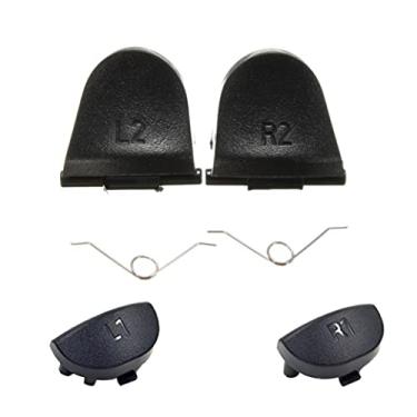 Imagem de Peças de reposição para controle L1 L2 R1 R2 botão 2 molas pretas acessórios de substituição para controle 6 peças botão R2, uma peça