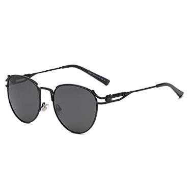 Imagem de JRLLFD Óculos de sol polarizados com armação de metal retrô steampunk uv400 punk para dirigir ao ar livre leve vintage(4)