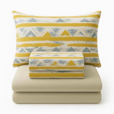 Imagem de Jogo de Lençol Cama Solteiro C/Elástico Percal - Callandra, B