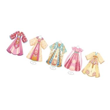 Imagem de menolana Kit de material para roupas antigas chinesas, kit para fazer roupas, presente feito à mão, fantasia antiga para crianças, brinquedo faça você mesmo, 3 Manequins