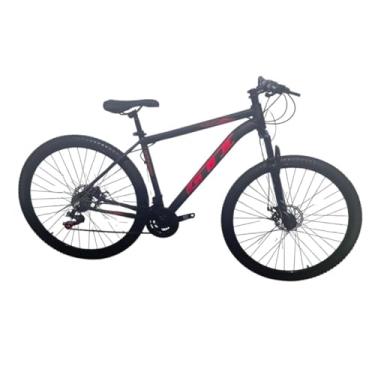 Imagem de Bicicleta Aro 29 GTI Roma 21V MTB Index Disco Mecânico Suspensão 80mm Unissex (Preto/Vermelho, 15)