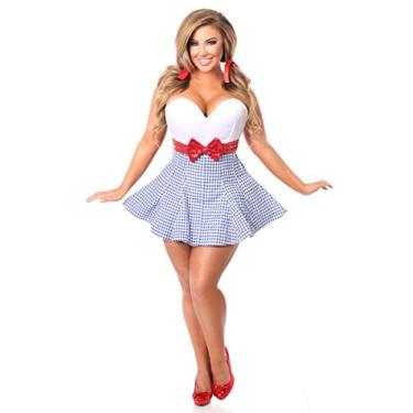 Imagem de Daisy corsets Vestido feminino espartilho feminino Kansas com gaveta superior, Azul, 4X