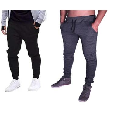 Imagem de Kit 2 Calças De Moletom Masculinas Jogger Academia/Slin - JinkingStore