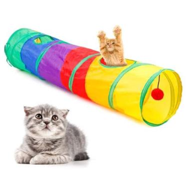 Imagem de Tunel Gato Brinquedo Pet Animais Labirinto Interativo Portatil Compact