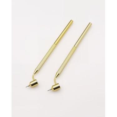 Imagem de 2 peças de caneta aplicadora de tinta para escrita fluida de linha fina de 0,3 mm e 0,5 mm, caneta aplicadora de tinta, caneta de pintura fina para lascas de pedras e carros de reparo de arranhões
