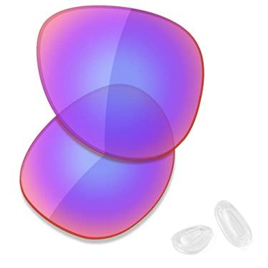 Imagem de SAUCER Lentes de reposição premium e protetores de nariz para óculos de sol Oakley Elmont M OO4119 58 mm High Defense - Shield G30 polarizado