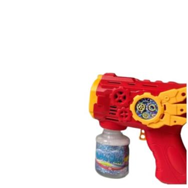 Imagem de Lançador de bolhas de sabão, Automático, Colorido, Brinquedos para crianças(Vermelho + Pilhas)