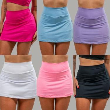 Imagem de Shorts Saia Academia Tapa Bumbum 2 Bolso Oculto pra Celular/Chave/Fone